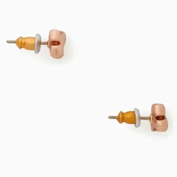 ♠️ Kate Spade ♠️️ Gold Double Bow Stud Earrings - Picture 4 of 7